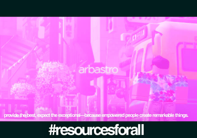 Arbastro's Resources Program banner.